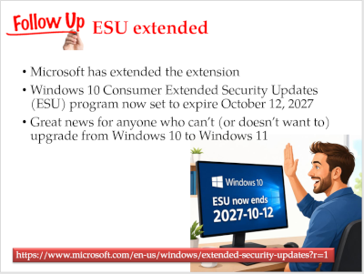 Windows 10 ESU programme extended