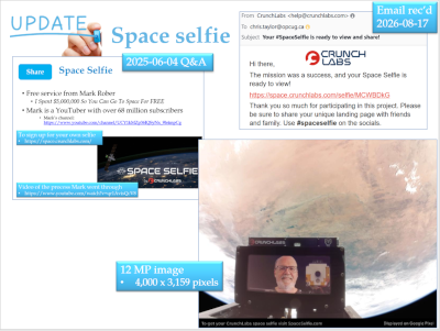 Space selfie